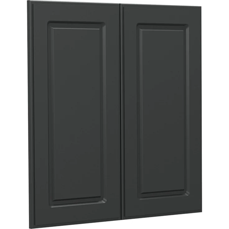 Küchenfront R-Line Anthrazit Landhaus 59.2 x 59 cm Möbelfront für den Hängeschrank Vicco – Bild 1