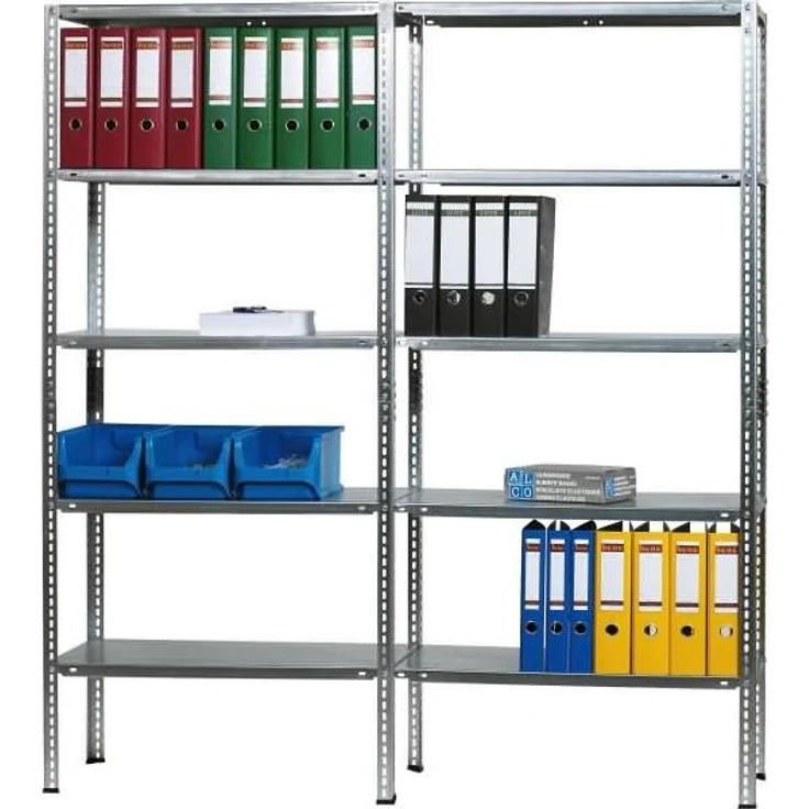 Alco Regal Stahlblech 10 Böden 160x40x180cm silber