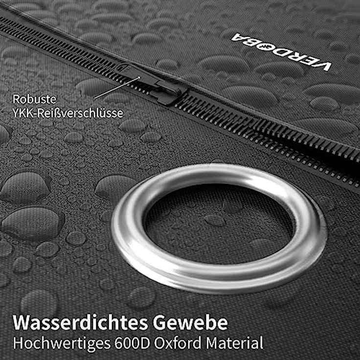 VERDOBA - Premium Strandkorb Schutzhülle winterfest 600D Oxford - 90 x 120 x 155 cm große Strandkorb Schutzhülle - wasserdichte Strandkorbhülle mit YKK Reißverschluss & UV-Schutz – Bild 6