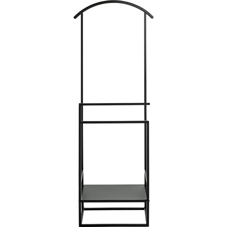 HAKU Möbel Herrendiener schwarz, Metall - Maße: B 47 cm x H 128 cm x T 26 cm, Style: Modern – Bild 2
