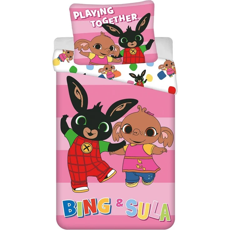 Bing Bettwäsche Baumwolle Kinder Bettbezug Kissenbezug 140 x 200 70 x 90 cm – Bild 1