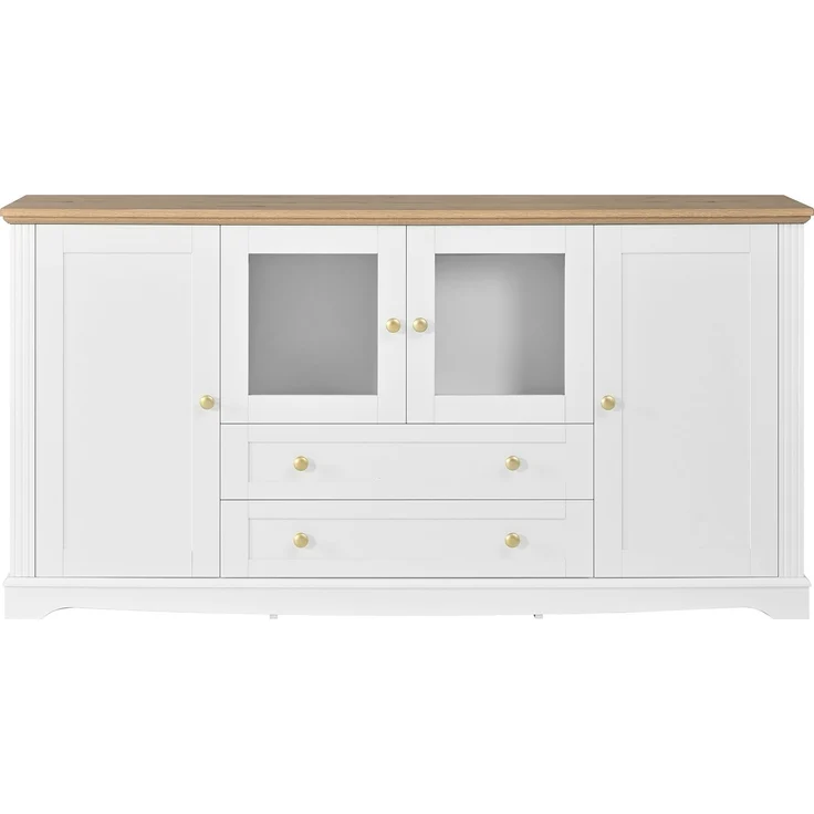 Sideboard 160x40x80,5 cm mit 4 Türen, 2 Schubladen und App-steuerbarer LED-Beleuchtung – Bild 9