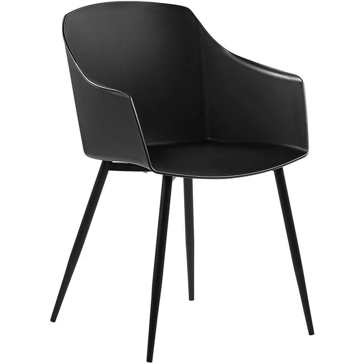 Esszimmerstuhl schwarz 2er Set FONDA