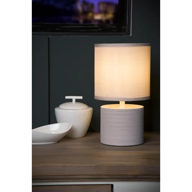 LUCIDE GREASBY - Tischlampe - Ø 14 cm - 1xE14 - Beige – Bild 5
