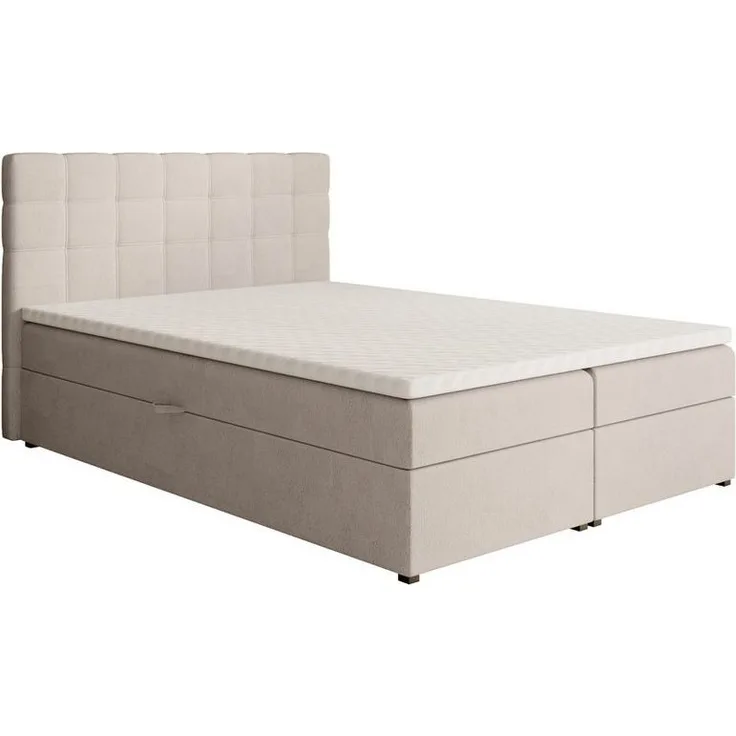 Beautysofa Boxspringbett TOPIQ mit Bettkasten (Bett für Schlafzimmer), mit 2x Bettkästen, Federkernmatratze