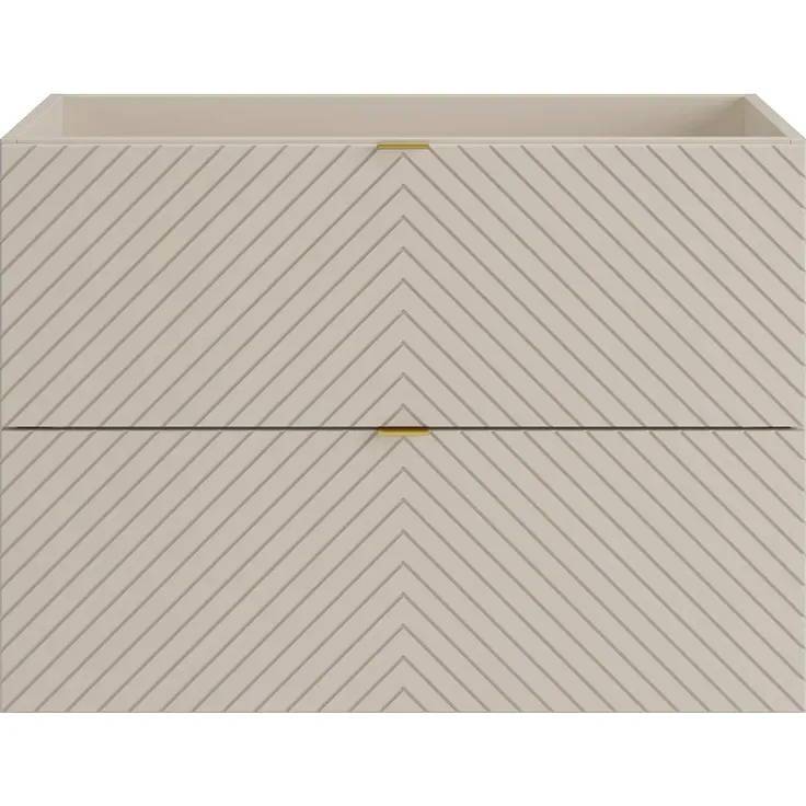 Vente-unique - DORIONI Waschbeckenmöbel Holz, Platte Beige - B 46,5 cm x H 61,6 cm x L 80 cm – Bild 2