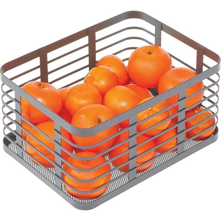 mDesign Allzweckkorb Aufbewahrung Drahtkorb Organizer 6er-Set Metall Grau – Bild 8