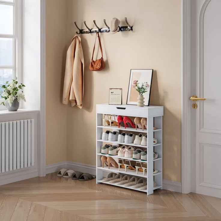 Standregal Boppeelo 94x75x30 cm Weiß [en. casa]