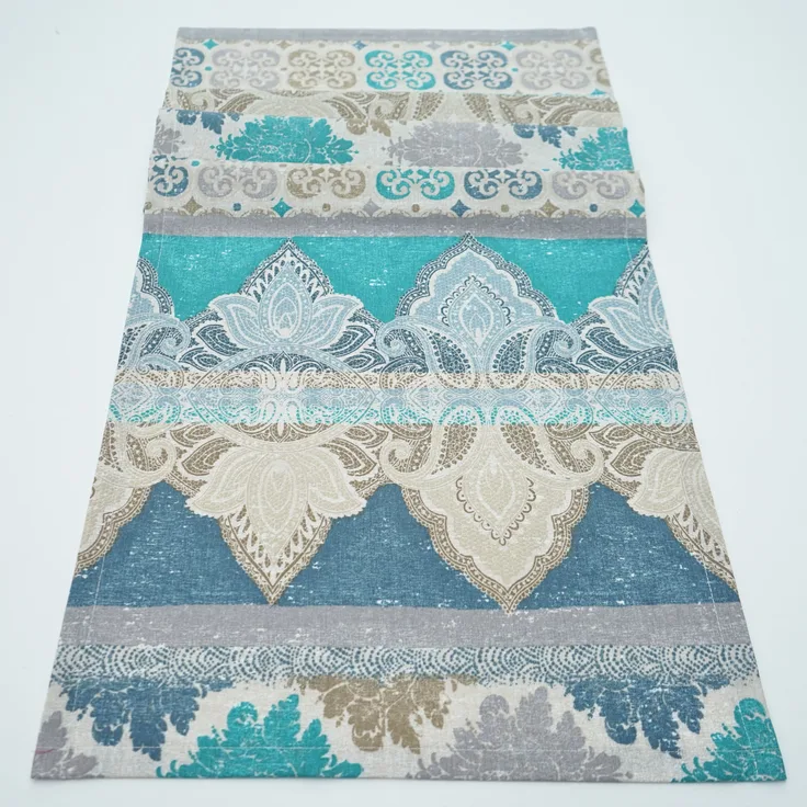 Tischläufer JANESSA lagune BL 45x130 cm türkis Tischdecke Tischband