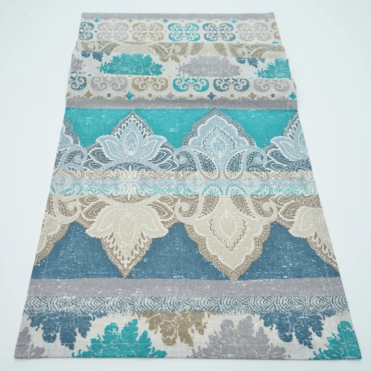 Tischläufer JANESSA lagune BL 45x130 cm türkis Tischdecke Tischband