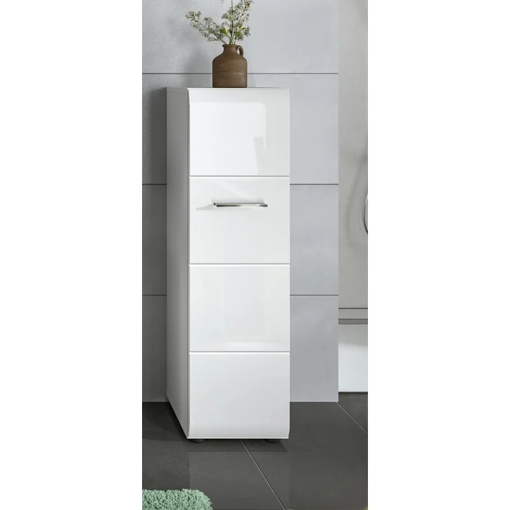 Badezimmer Kommode Cover in weiß Hochglanz 30 x 106 cm – Bild 5