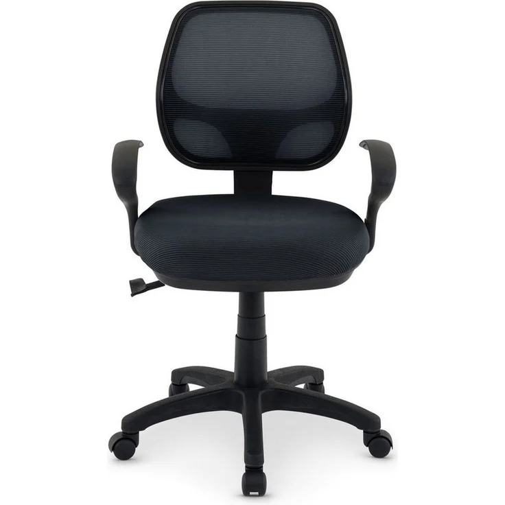 IDIMEX Drehstuhl COOL-1, Bürostuhl Kinder höhenverstellbar mit Wippfunktion Netzbezug Schwarz – Bild 1