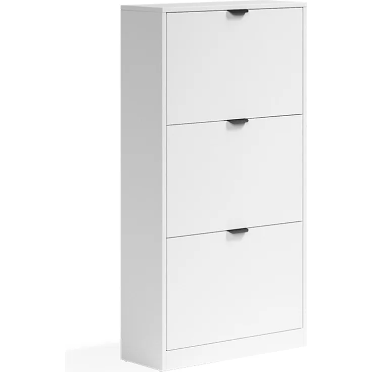 Schuhkipper Gizmo Weiß 59x112 cm mit 3 Fächern Vicco