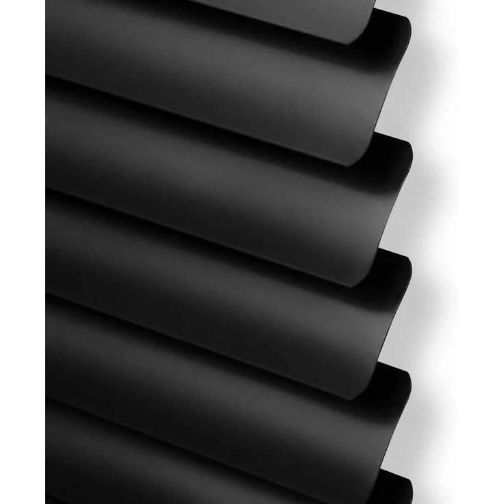 Victoria M. Jalousie Aluminium Jalousie, 40 x 130 cm, schwarz matt, mit Bohrenohne Bohren, freihängend, Sicht- Licht- und Blendschutz, inkl. Klemmclips – Bild 4