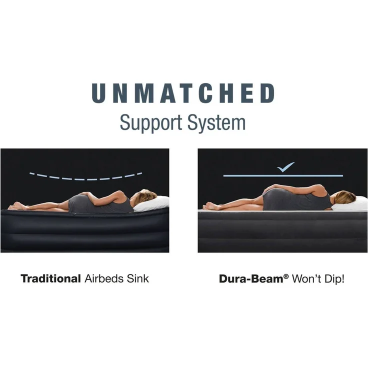 Intex 'Dura-Beam Comfort Plush High-Rise Airbed', grau, 203 x 152 x 56 cm – Bild 5