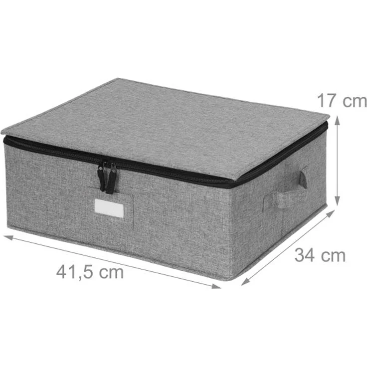 Relaxdays Aufbewahrungsbox für Geschirr 2er Set – Bild 4