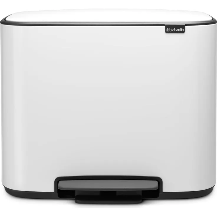 Brabantia Bo Treteimer weiss, 11 + 23 L Papierkörbe & Mülleimer