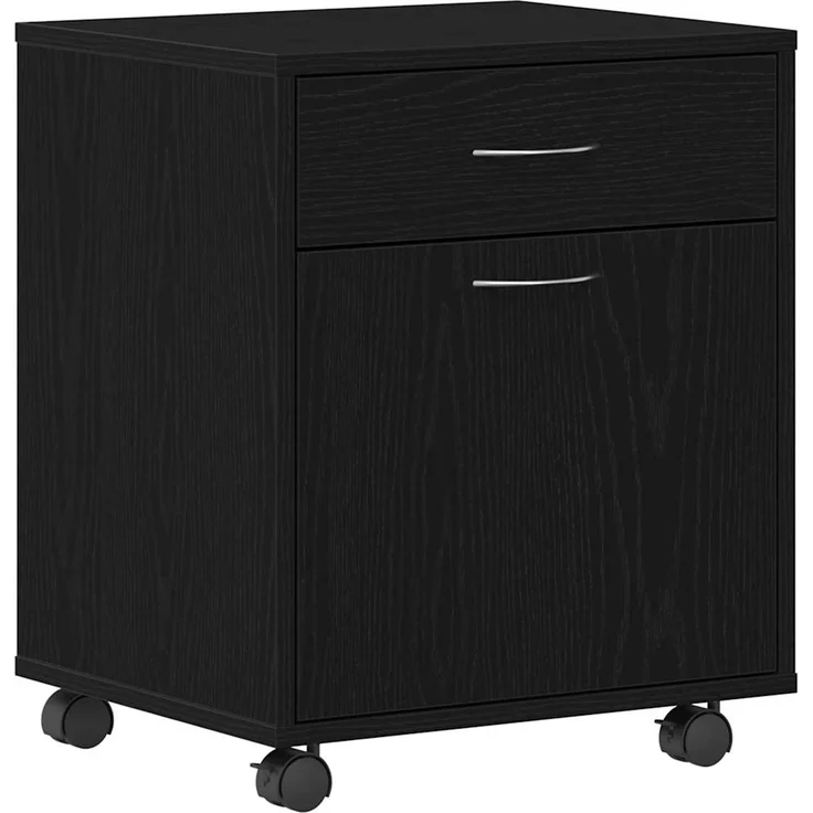 vidaXL Rollschrank Schwarze Eiche 45 x 38 x 54 cm Holzwerkstoff 862670 – Bild 1