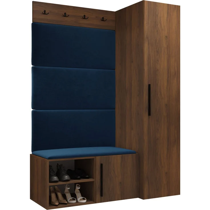 Garderoben-Set Mapreni II (Farbe: Nuss Warmia, Manila 26) – Bild 1