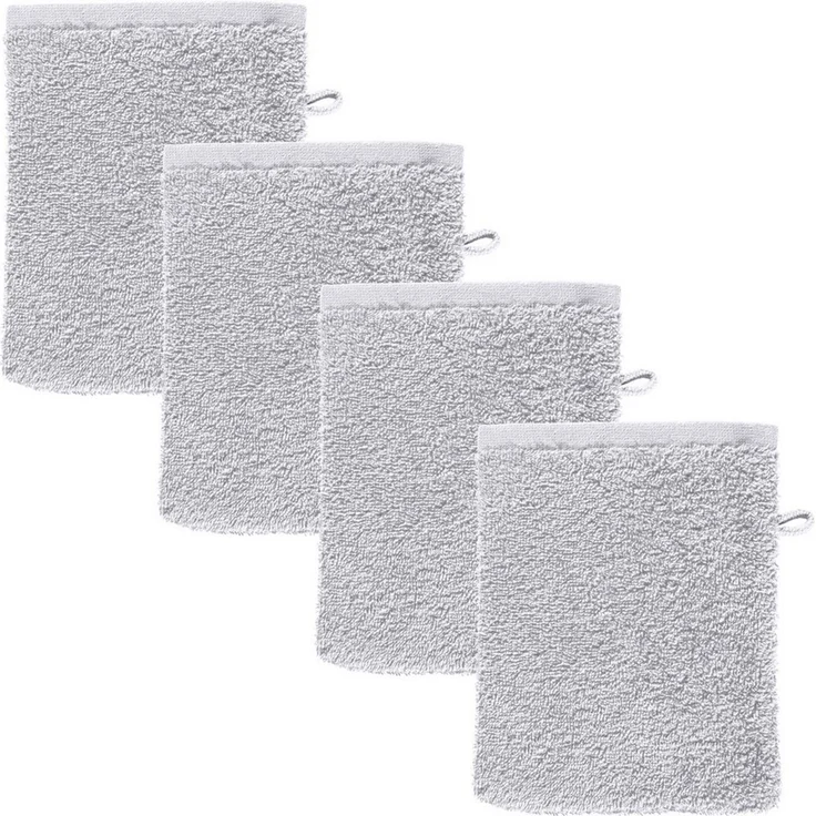 REDBEST Waschhandschuh Waschhandschuh "Oceanside" 4er-Pack, Leichtfrottier, Leichtfrottier Uni – Bild 1