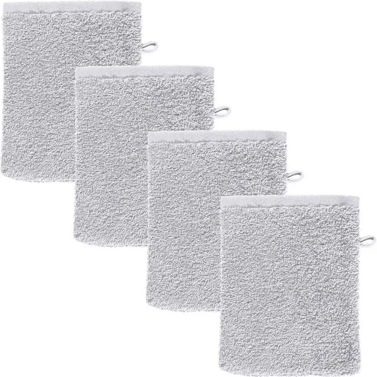 REDBEST Waschhandschuh Waschhandschuh "Oceanside" 4er-Pack, Leichtfrottier, Leichtfrottier Uni