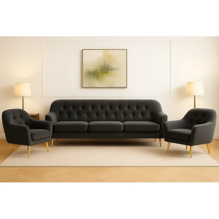 Wohnzimmer-Set BENITO 4: 3-Sitzer Sofa + 2 Sessel