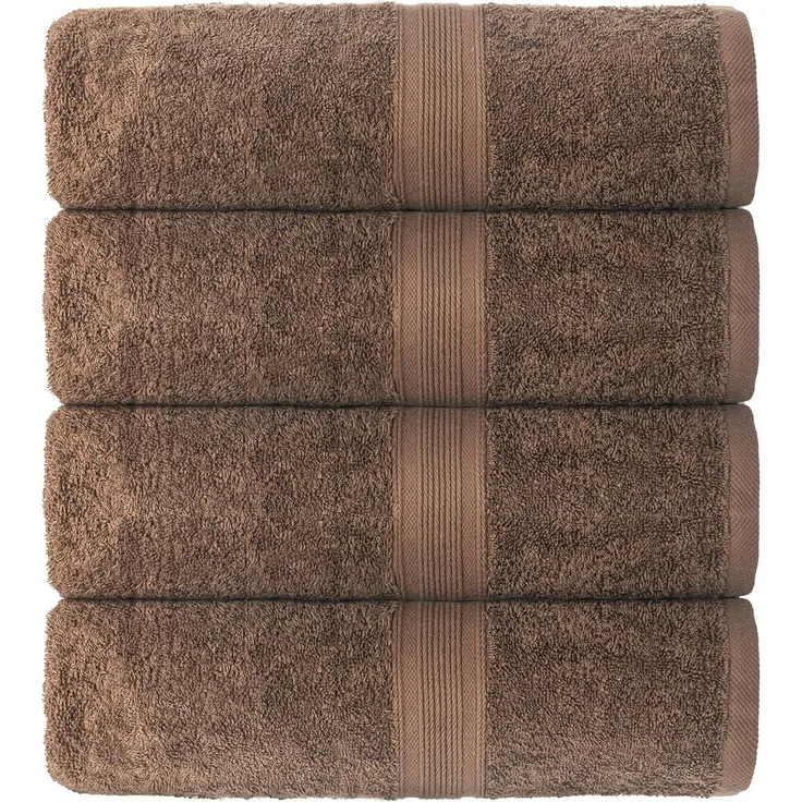 leevitex® Handtuch Frottee 4er Set, 50 x 100 cm, hochwertig verarbeitet & fusselfrei – Bild 3