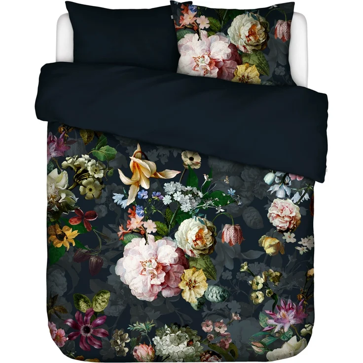 Essenza 'Fleur' Bettwäsche, Indigo Blue, 155x220 cm + 1 x 80x80 cm, Flanell – Bild 4