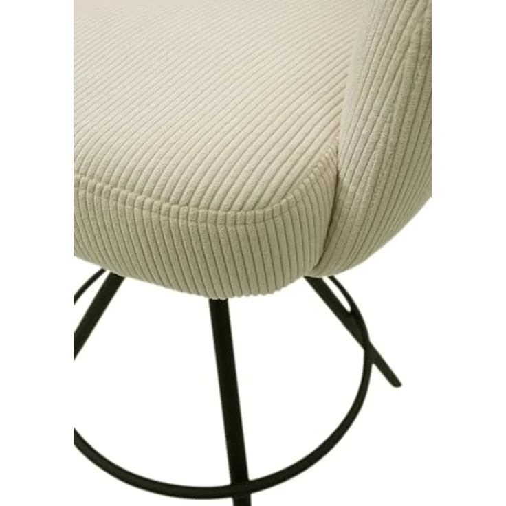 Stolkom Sp.z.o.o. Bistrostuhl Barhocker SOFIA, H 103 cm, Hellbeige, Cord, (2 St), 180 Grad drehbar mit Rückholfunktion – Bild 5