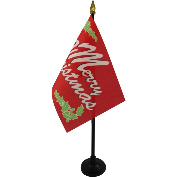 AZ FLAG - Tischflagge Fröhliche Weihnachten - 15x10 cm Goldene Splitze - Frohe Weihnachten Tischfahne 10x15 Cm - Flaggen