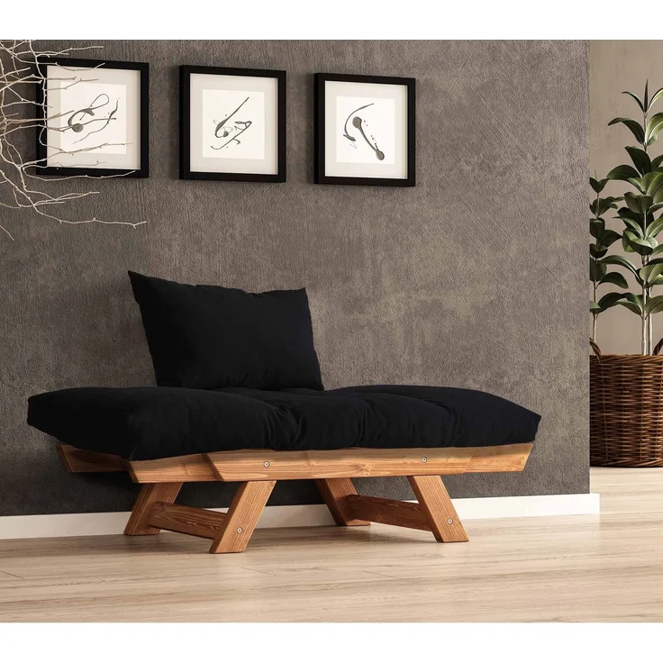 Skye Decor 'CPT8159-140' Garten-Sessel, Teak / Schwarz, 108-140 x 75 cm – Bild 3