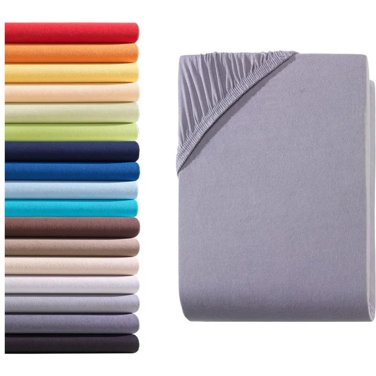 Hometex Premium Textiles Spannbettlaken Jersey Spannbettlaken 100% Baumwolle, Jersey, Gummizug: Rundumgummizug, Premium-Jersey Matratzenhöhe bis 23 cm – Bild 1