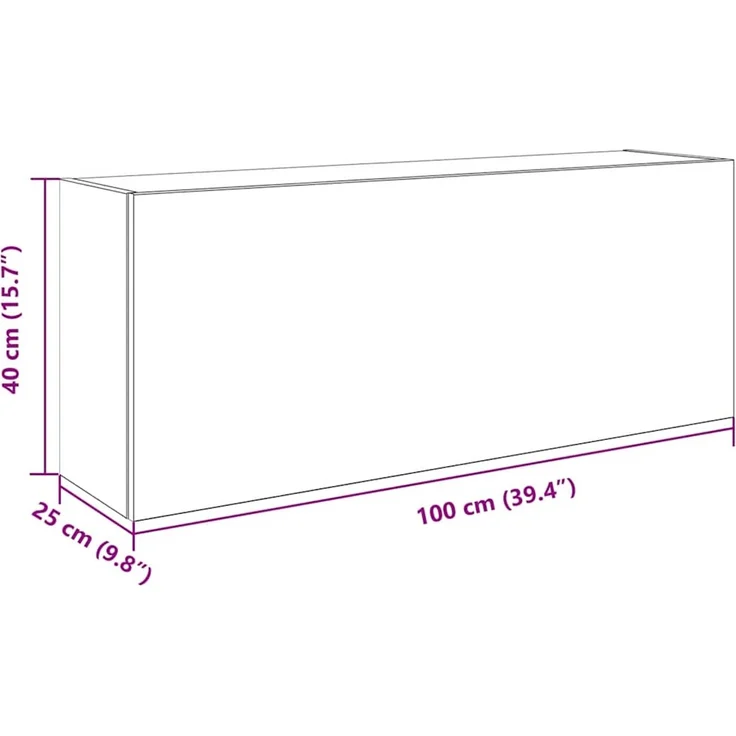 vidaXL Bad-Wandschrank Sonoma-Eiche 100x25x40 cm Holzwerkstoff 860105 – Bild 12