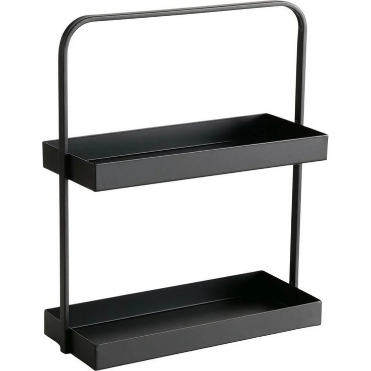 BOLTZE GRUPPE GmbH Etagere JAGO, H 38,5 cm, Schwarz, pulverbeschichtet, Eisen, (1-tlg), mit 2 Etagen und Tragegriff – Bild 4