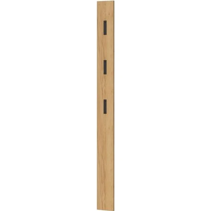 Lomadox Garderobenpaneel ABERDEEN-01, mit ausklappbaren Haken, Eiche Nb, B/H/T 15/170/3 cm – Bild 4