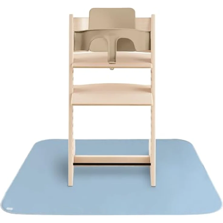 Mushie Spritzmatte Bodenschutzmatte für Baby | Wasserdichte & Maschinenwaschbare Matte für Hochstuhl | 108x108 cm | Leicht, Langlebig & BPA-frei Splat Mat | Perfekt für Essensbereich (Tradewinds) – Bild 2