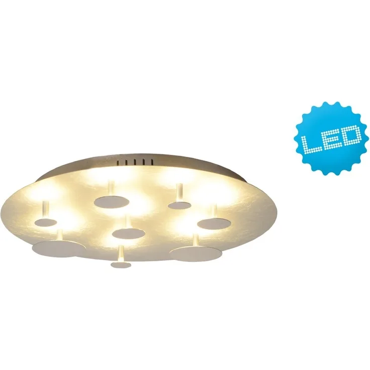 LED Deckenleuchte Blattsilber Design Näve Firenze 50cm 1700lm