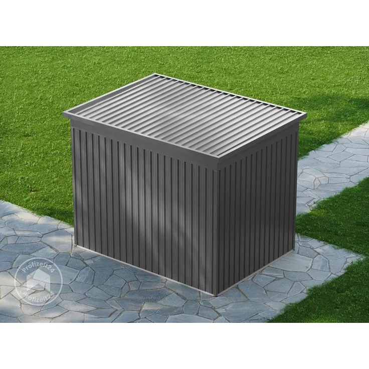 GFP Primeyard Gerätehaus Metall Gartenhaus 220x160x200 cm Geräteschuppen Schiebetür grau – Bild 5