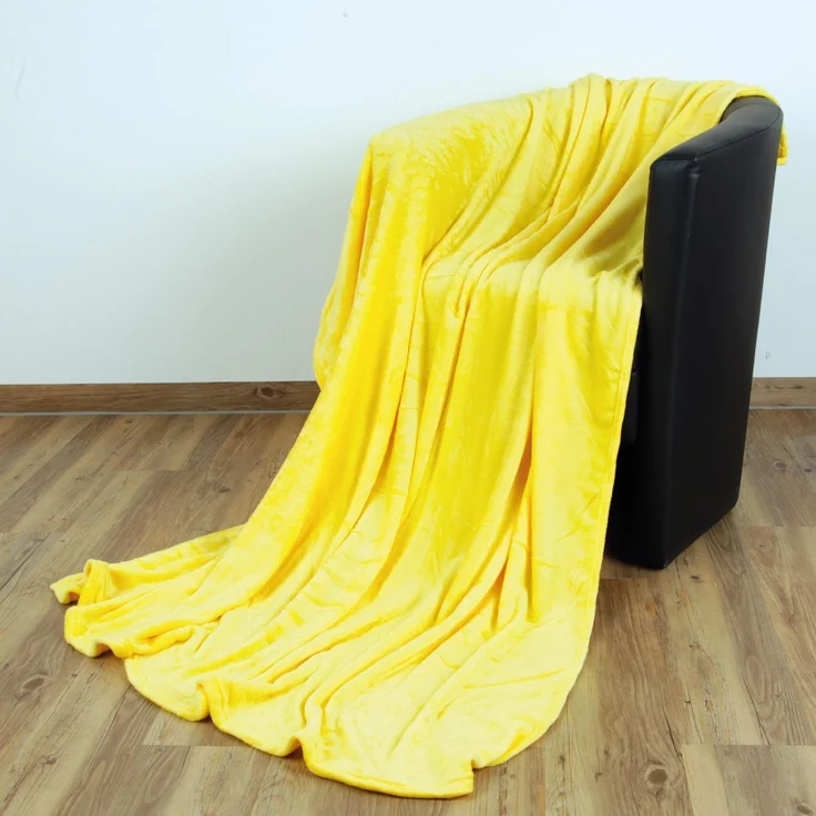 Kuscheldecke "Celina" Gelb 90x140 cm – Bild 1