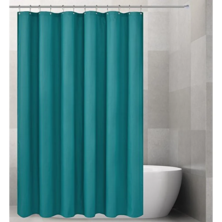Barossa Design Weicher Mikrofaser-Duschvorhang oder Vorhang, Hotelqualität, maschinenwaschbar, wasserabweisend, Türkis, 178 x 183 cm – Bild 7