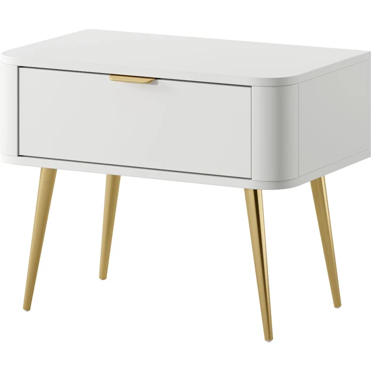 Selsey 'Oval' Nachttisch mit Schublade, weiß, ca. 49 x 63 x 38 cm – Bild 6