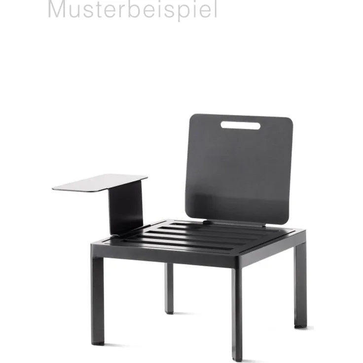 Sieger Lugo Lounge Basis - inkl. 1x Rücken- / Seitenelement + 1x Verbindungselement Einzelteil des Loungesets Lugo, Aluminium Eisengrau, 60 x 36 x 60