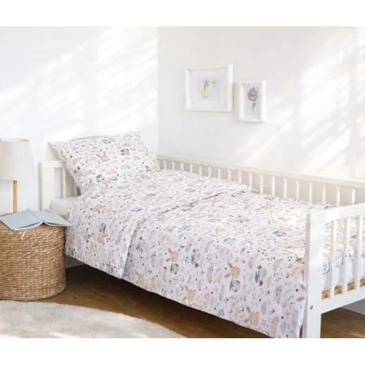 Loolay Kinderbettwäsche Set Baumwolle Baby & Kinder, 2-teilig, viele Größen IKEA passend HASE, Atmungsaktiv & hautfreundlich - perfekt für moderne Kinderzimmer! – Bild 3