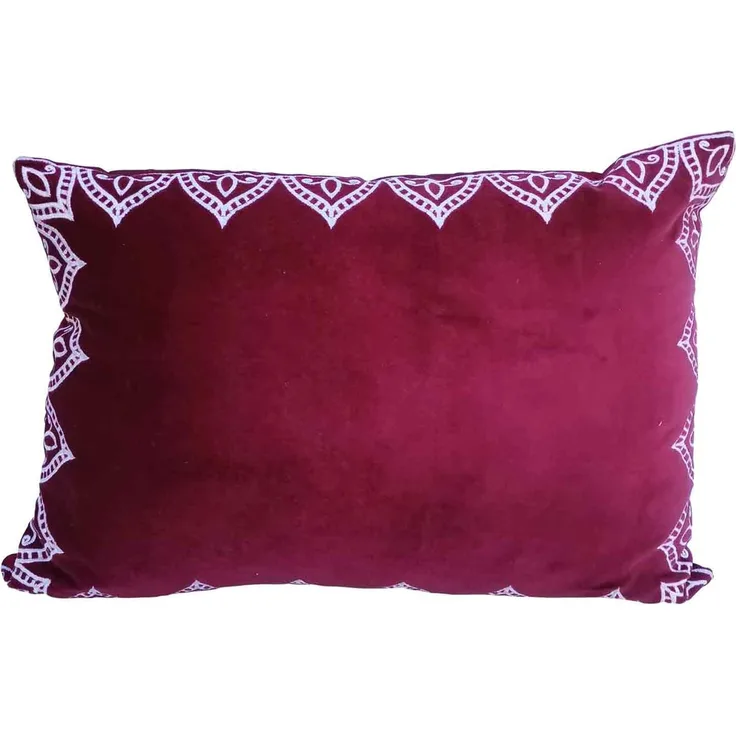 Marokkanisches Samtkissen Luka Bordeaux