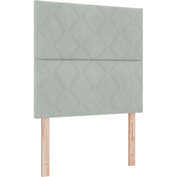 vidaXL Aufbewahrungsbett mit Matratze Hellgrau 90 x 200 cm Samt 3459723 – Bild 4