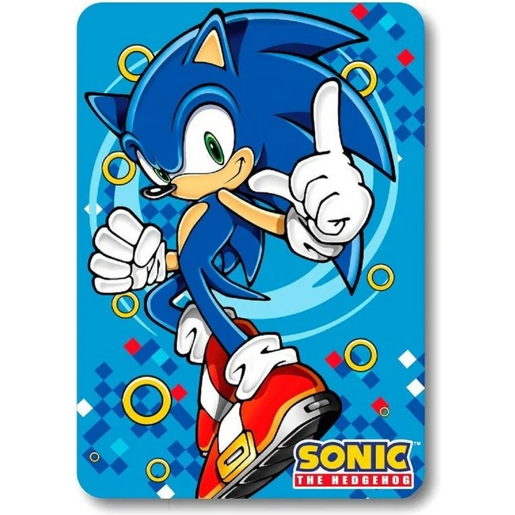 Sonic Fleecedecke Kuscheldecke für Kinder 140 x 100 cm – Bild 1