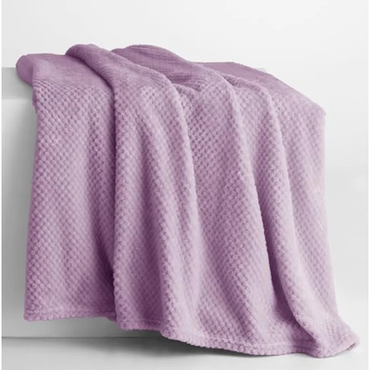 DecoKing Kuscheldecke 150x200 cm lila Decke Microfaser Wohndecke Tagesdecke Fleece weich sanft kuschelig skandinavischer Stil Henry – Bild 3
