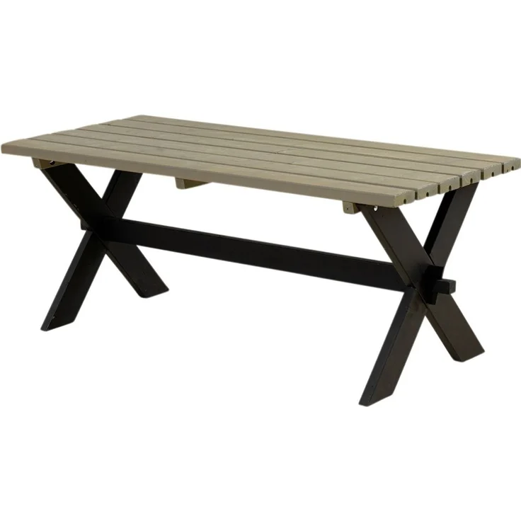 Plus Tisch Nostalgie 179x75x72cm schwarz graubraun rechteckig – Bild 3
