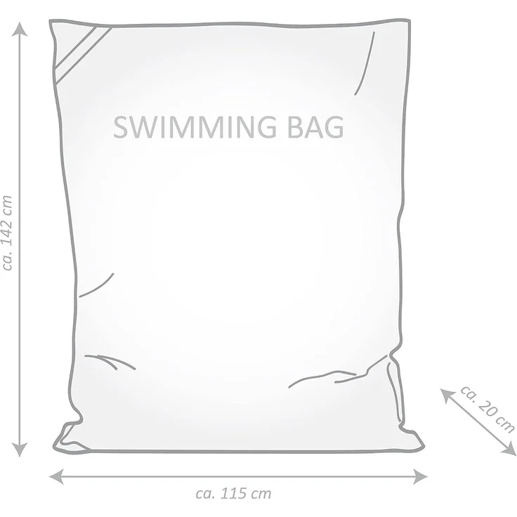 Swimming Bag Junior/Schwimmender Sitzsack 340L orange – Bild 3