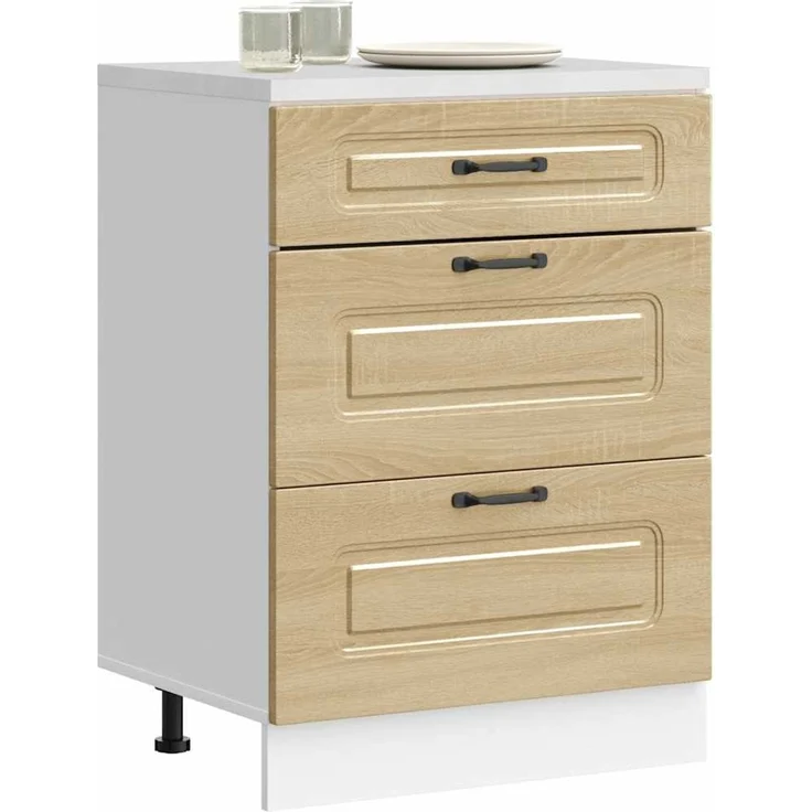 vidaXL Küchenunterschrank Kalmar Sonoma-Eiche Holzwerkstoff 854282 – Bild 1